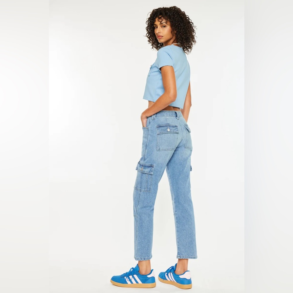 Kansan USA Aaliyah High Rise Slim Straight Cargo